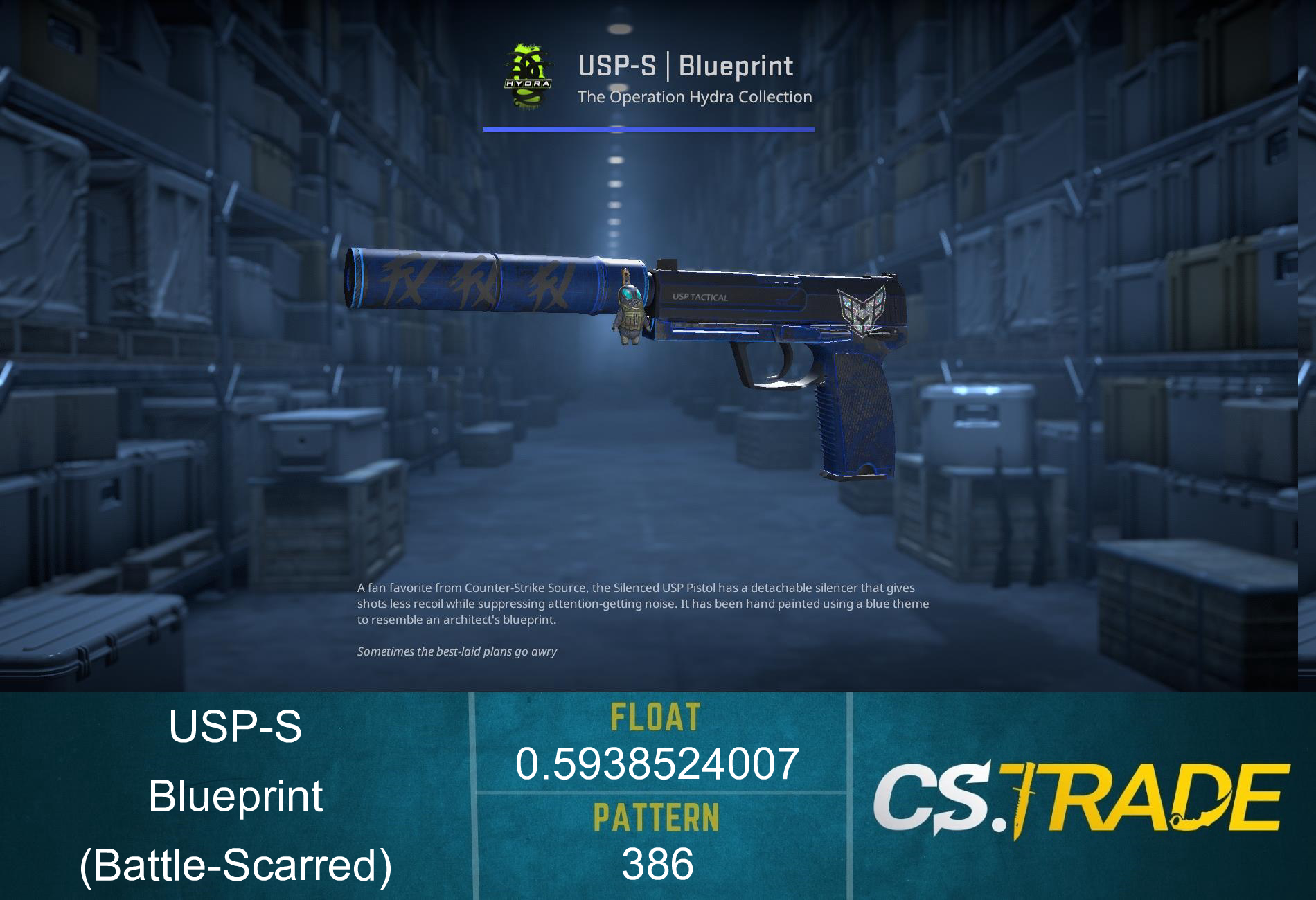 USP-S | Blueprint (Battle-Scarred) Screenshot