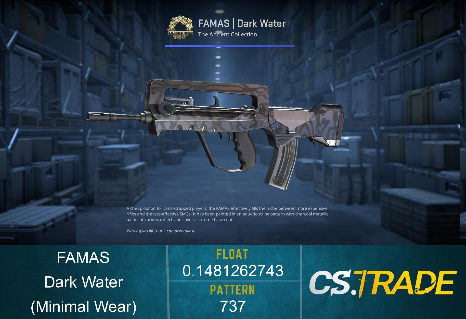 FAMAS | Dark Water (Minimal Wear) Screenshot