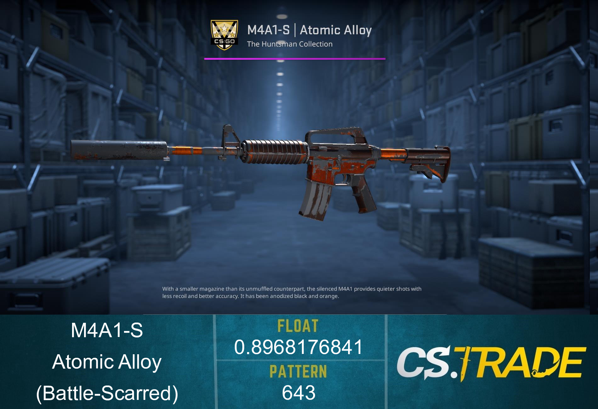 M4A1-S | Atomic Alloy (Battle-Scarred)