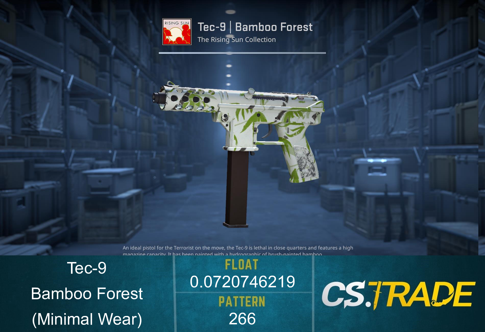 Tec-9 | Bamboo Forest (Minimal Wear) Screenshot