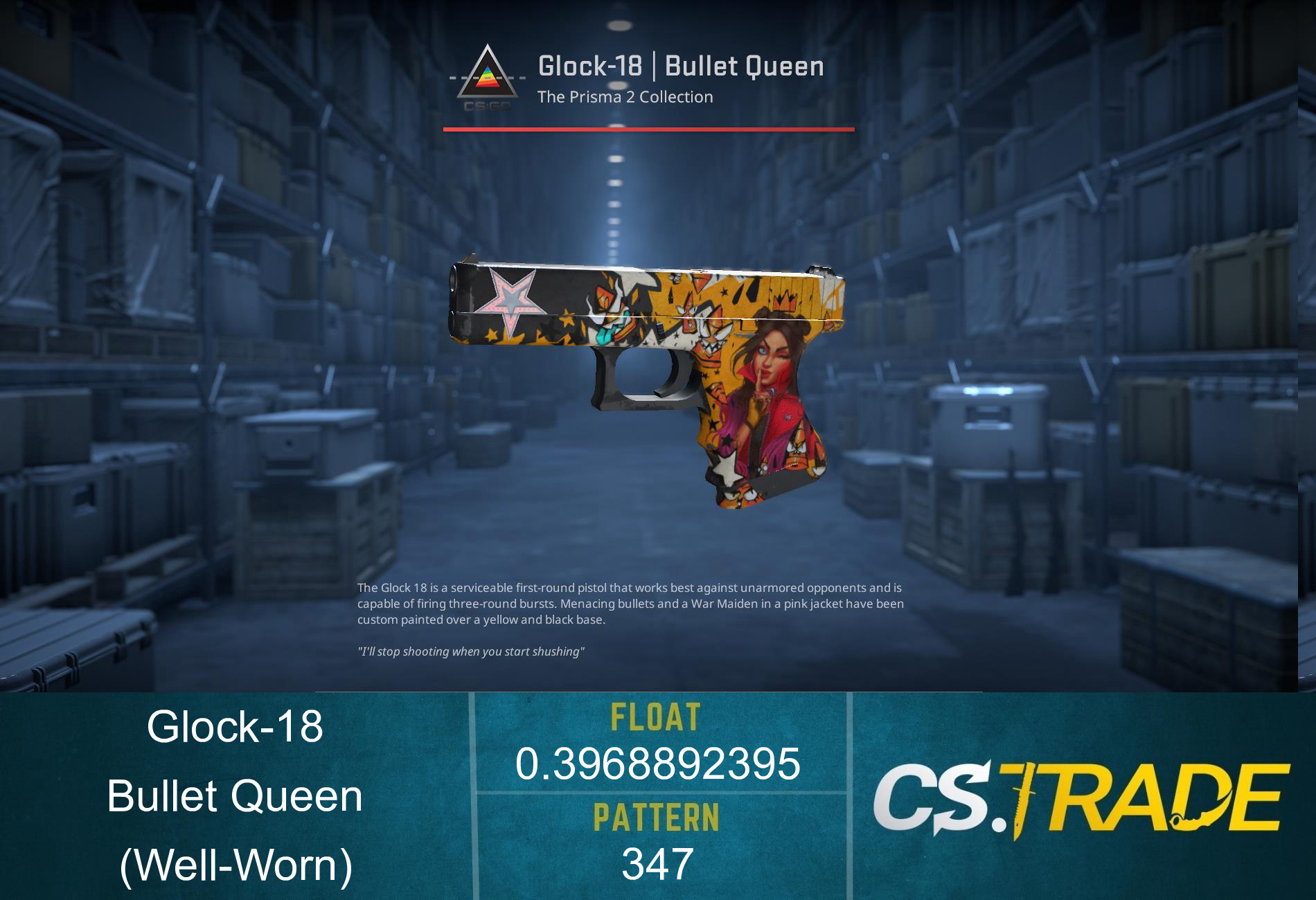 Glock-18 | Bullet Queen (Well-Worn) Screenshot