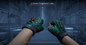 ★ Broken Fang Gloves | Jade (Battle-Scarred) Screenshot