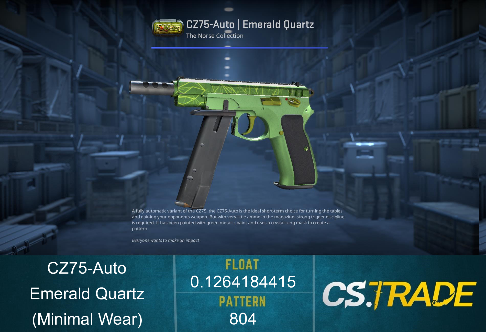 CZ75-Auto | Emerald Quartz (Factory New) Screenshot