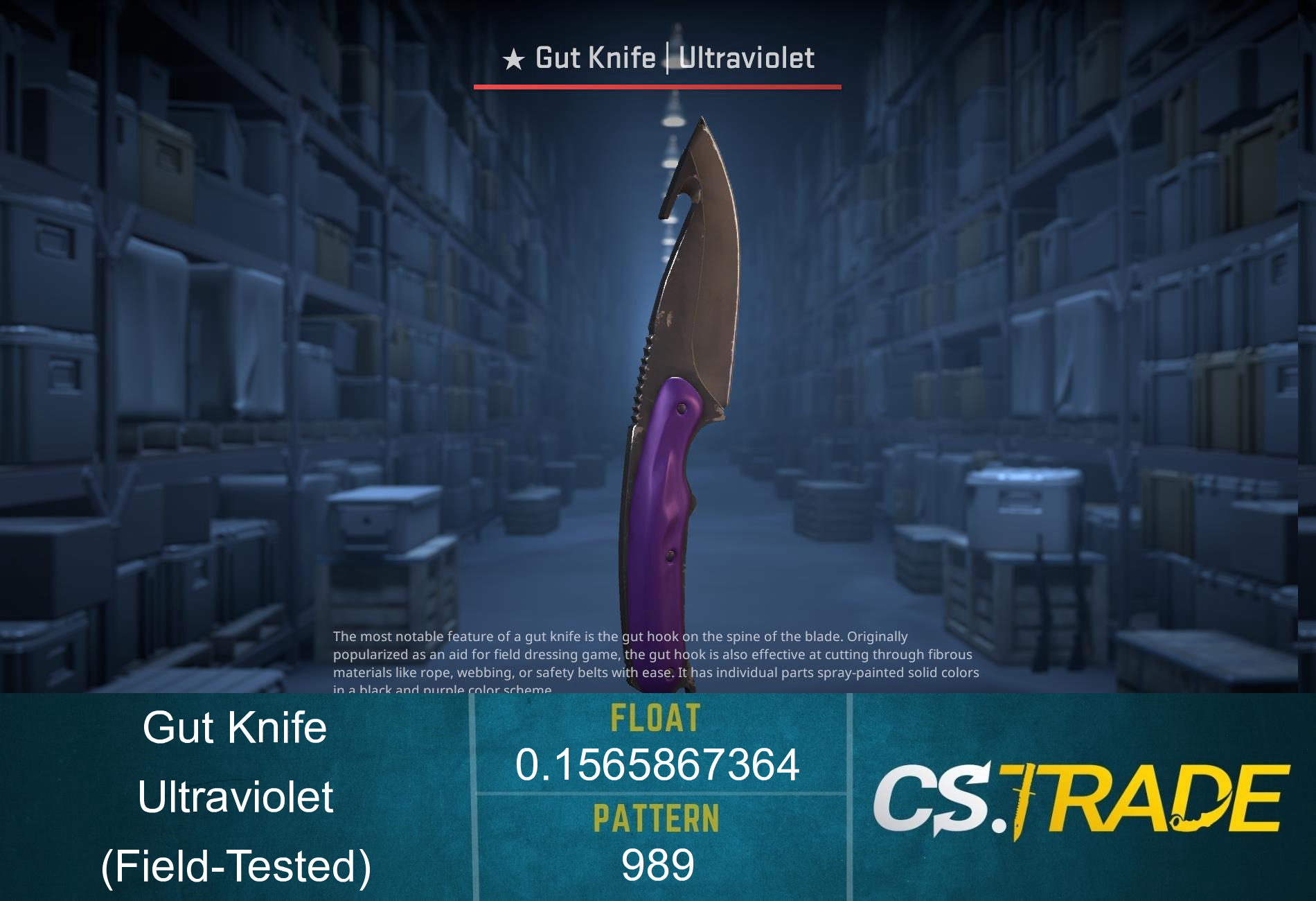 ★ Gut Knife | Ultraviolet (Field-Tested) Screenshot