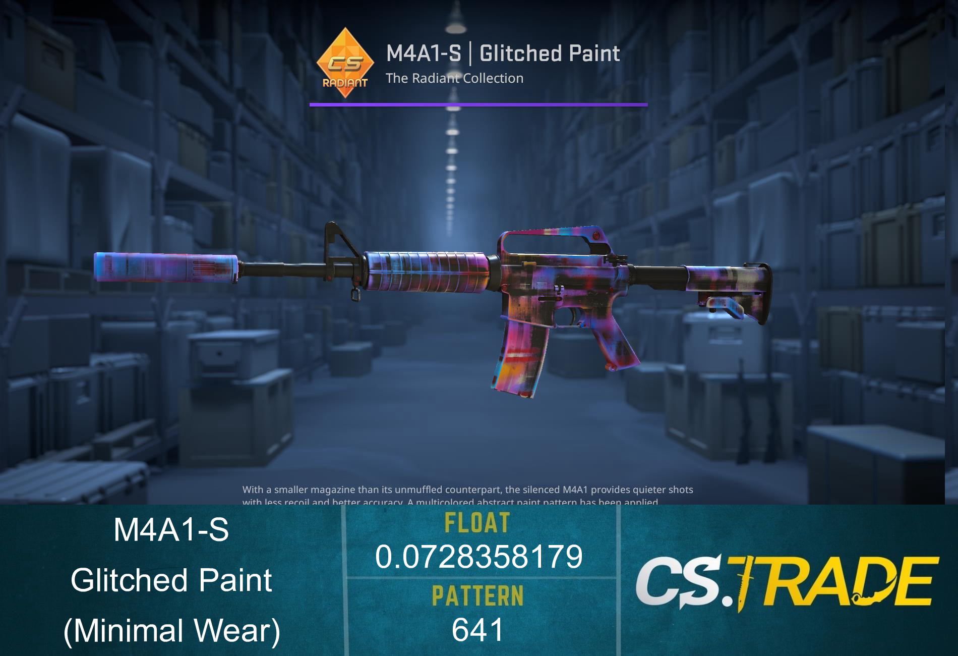 M4A1-S | Glitched Paint (Minimal Wear) Screenshot