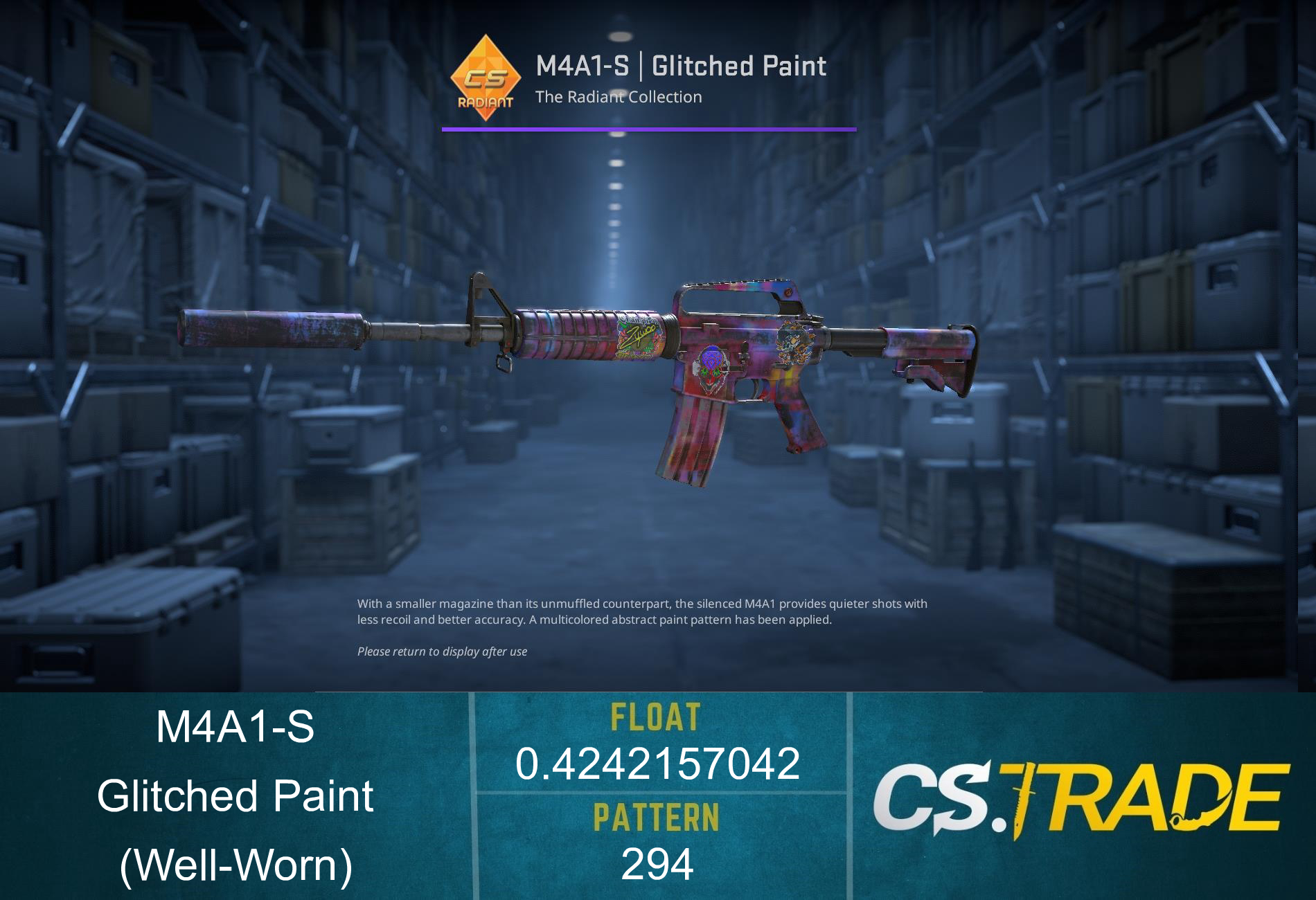 M4A1-S | Glitched Paint (Well-Worn) Screenshot