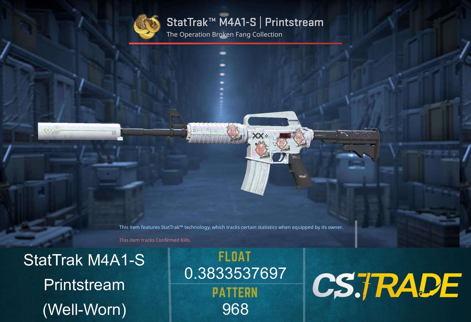 StatTrak™ M4A1-S | Printstream (Well-Worn) Screenshot