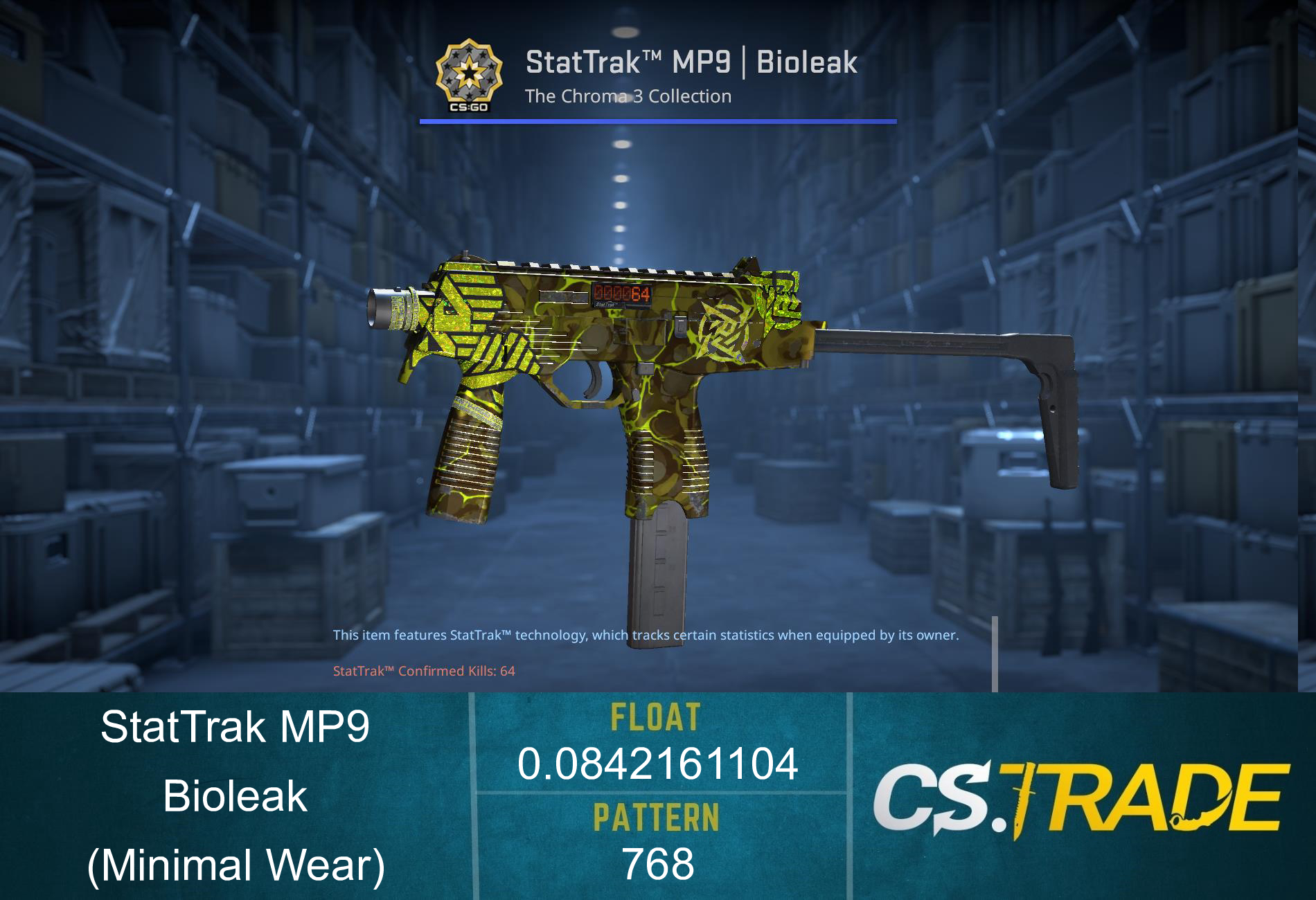 MP9 | Bioleak (Minimal Wear) Screenshot