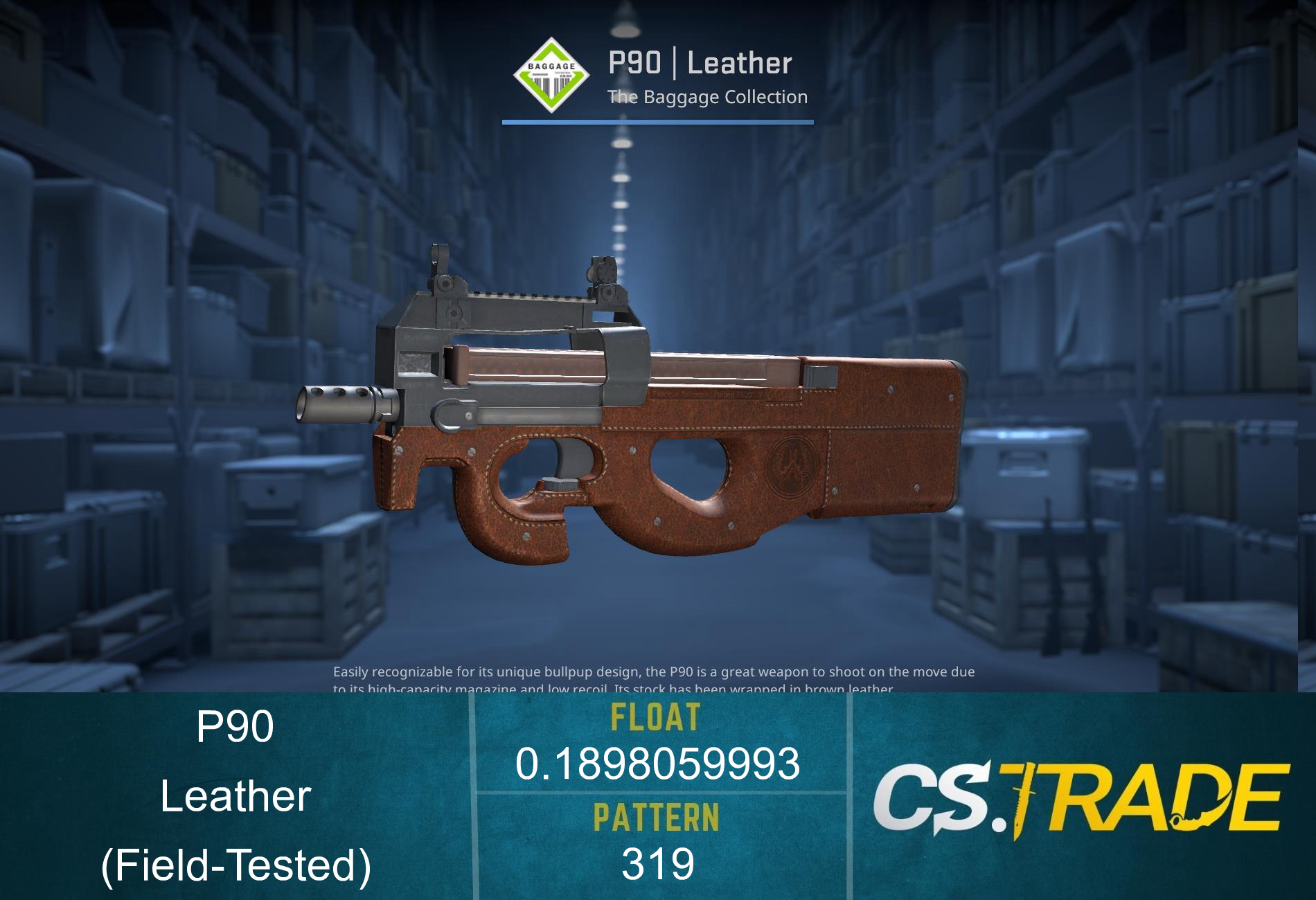 P90 | Leather (Field-Tested) Screenshot