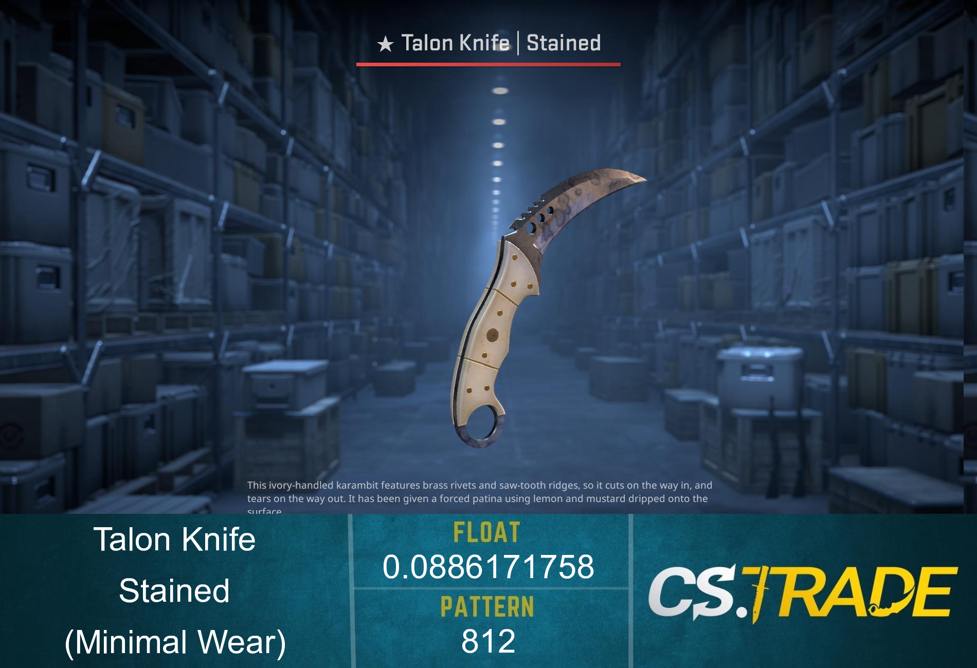 ★ Talon Knife | Stained (Minimal Wear) Screenshot