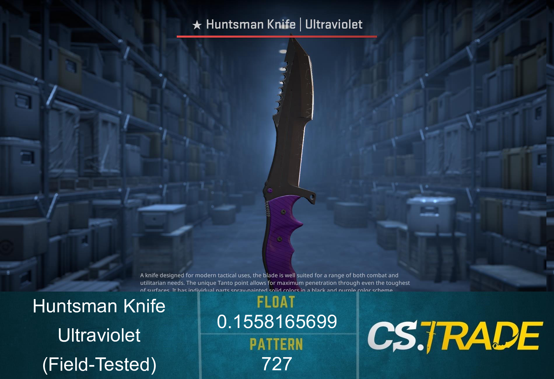 ★ Huntsman Knife | Ultraviolet (Field-Tested) Screenshot