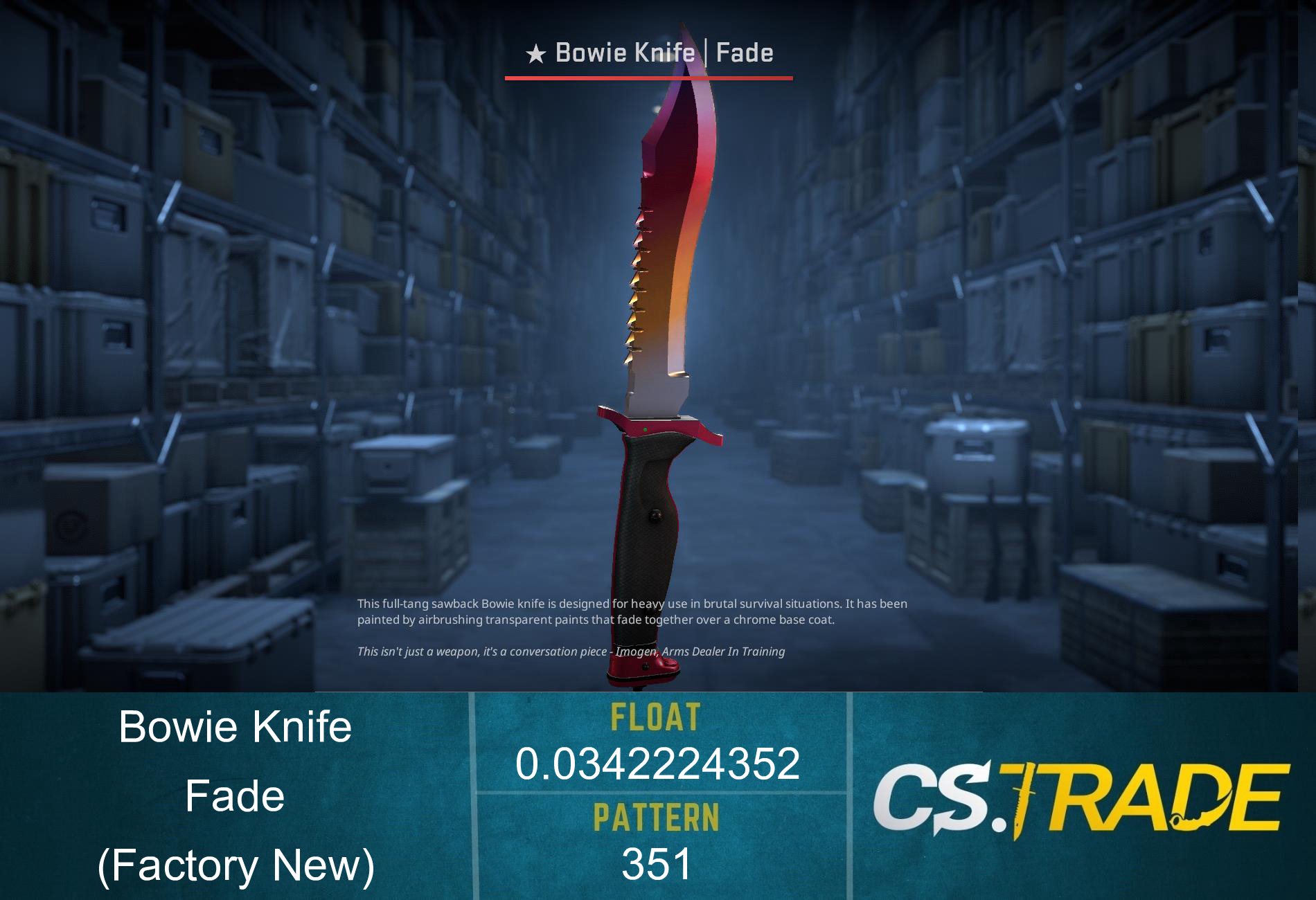 ★ Bowie Knife | Fade (Minimal Wear) Screenshot