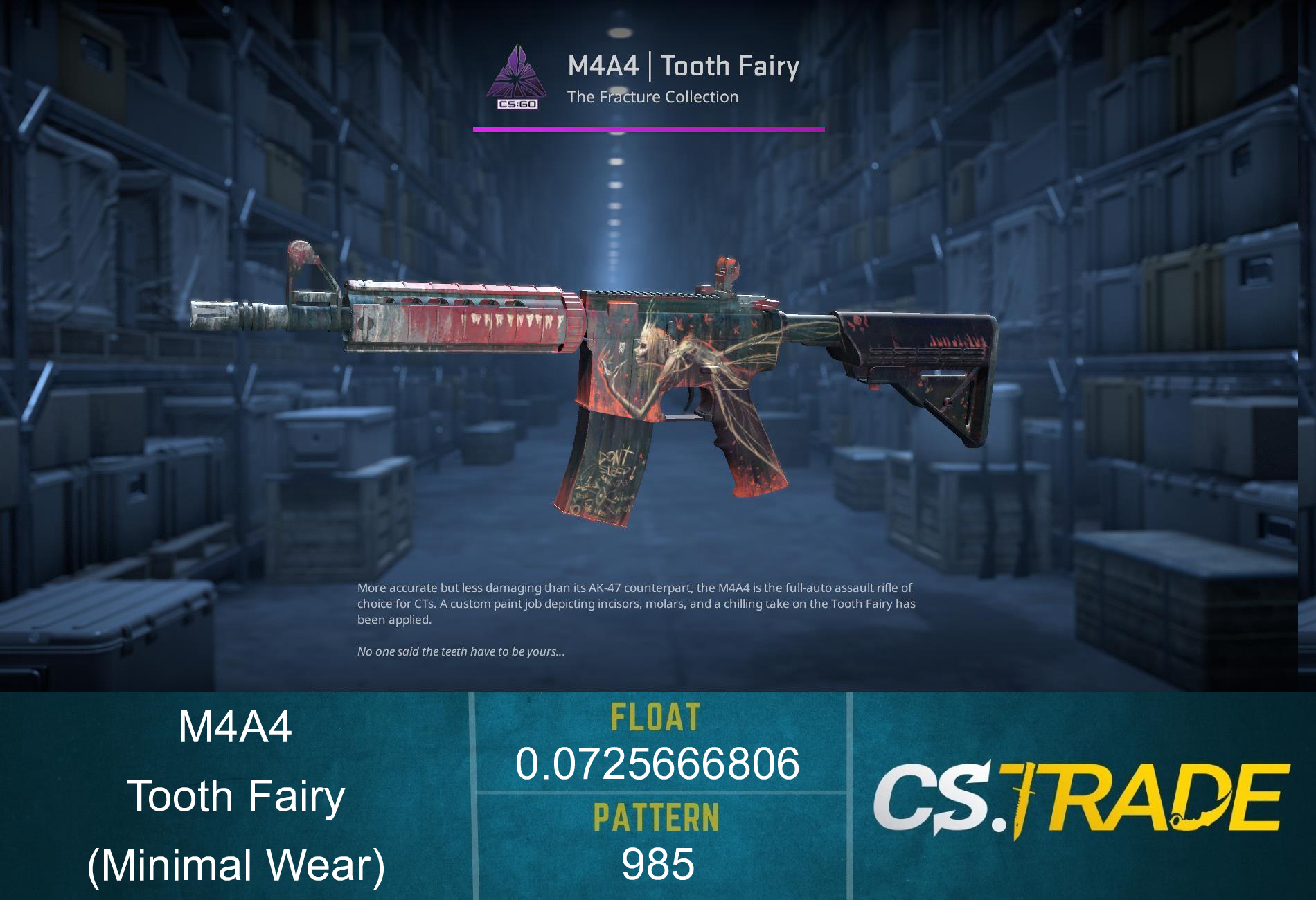 StatTrak™ M4A4 | Tooth Fairy (Minimal Wear) Screenshot