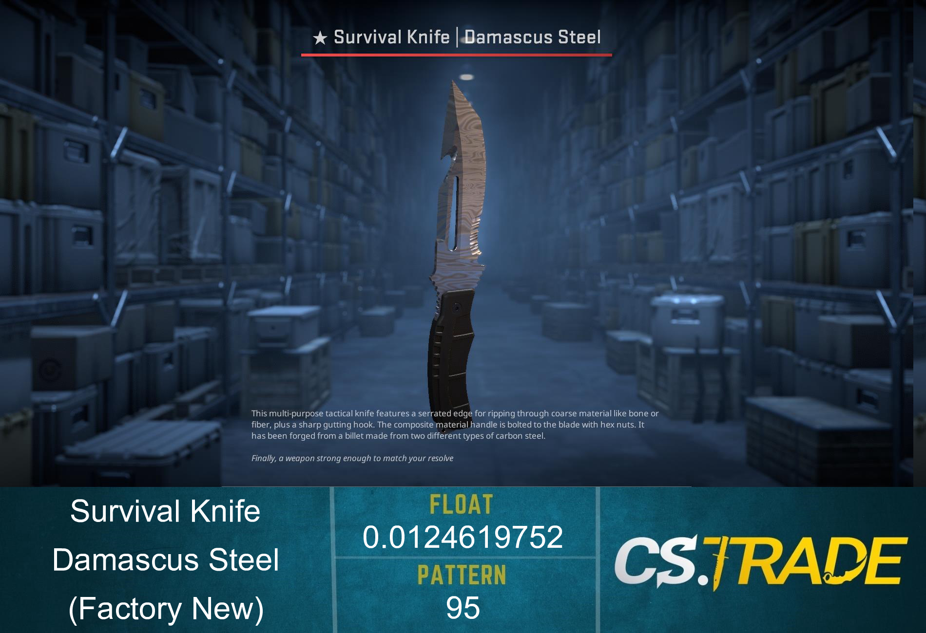 ★ Survival Knife | Damascus Steel (Factory New) Screenshot