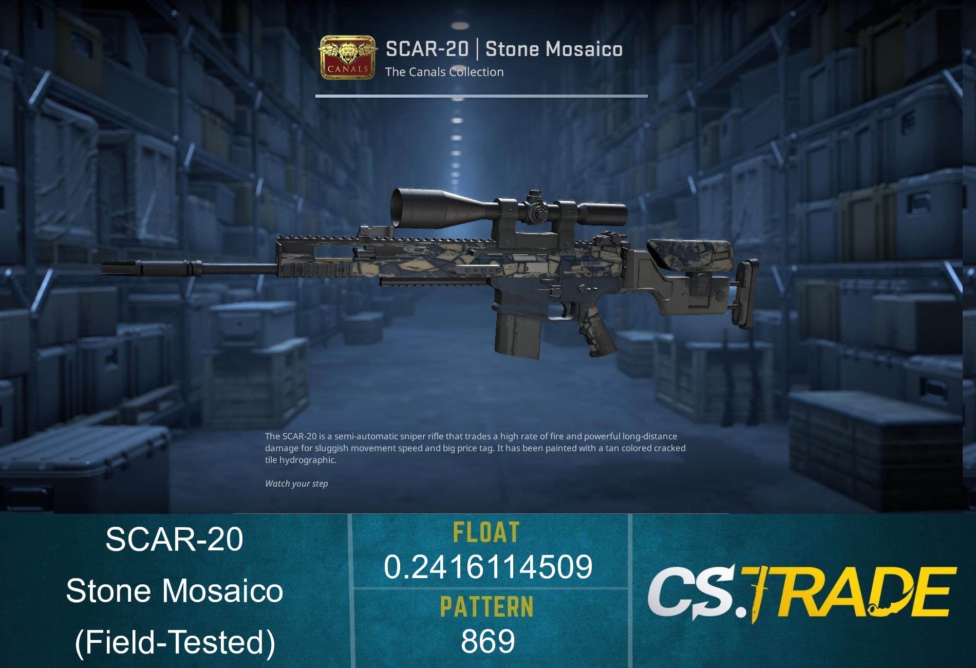 SCAR-20 | Stone Mosaico (Field-Tested) Screenshot