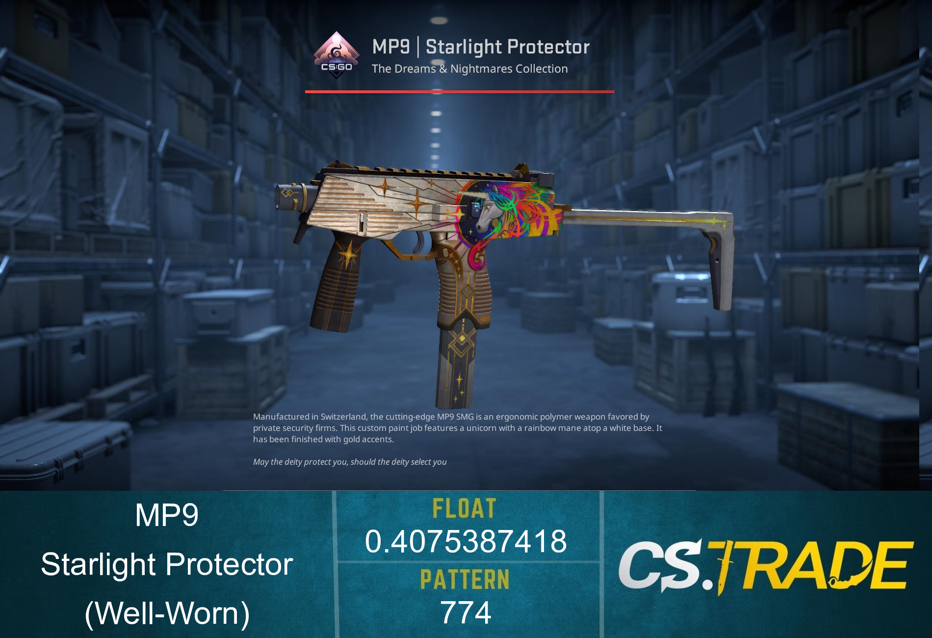 StatTrak™ MP9 | Starlight Protector (Well-Worn) Screenshot