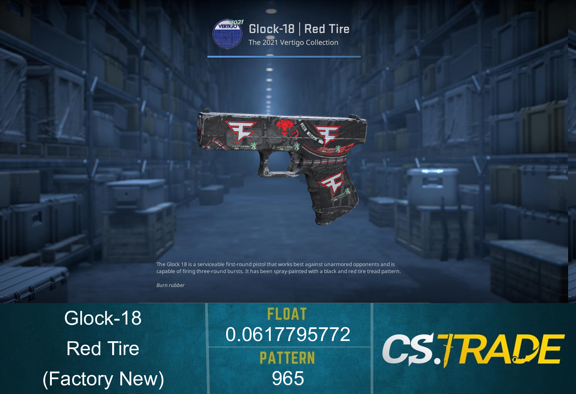 Glock-18 | Red Tire (Factory New) Screenshot