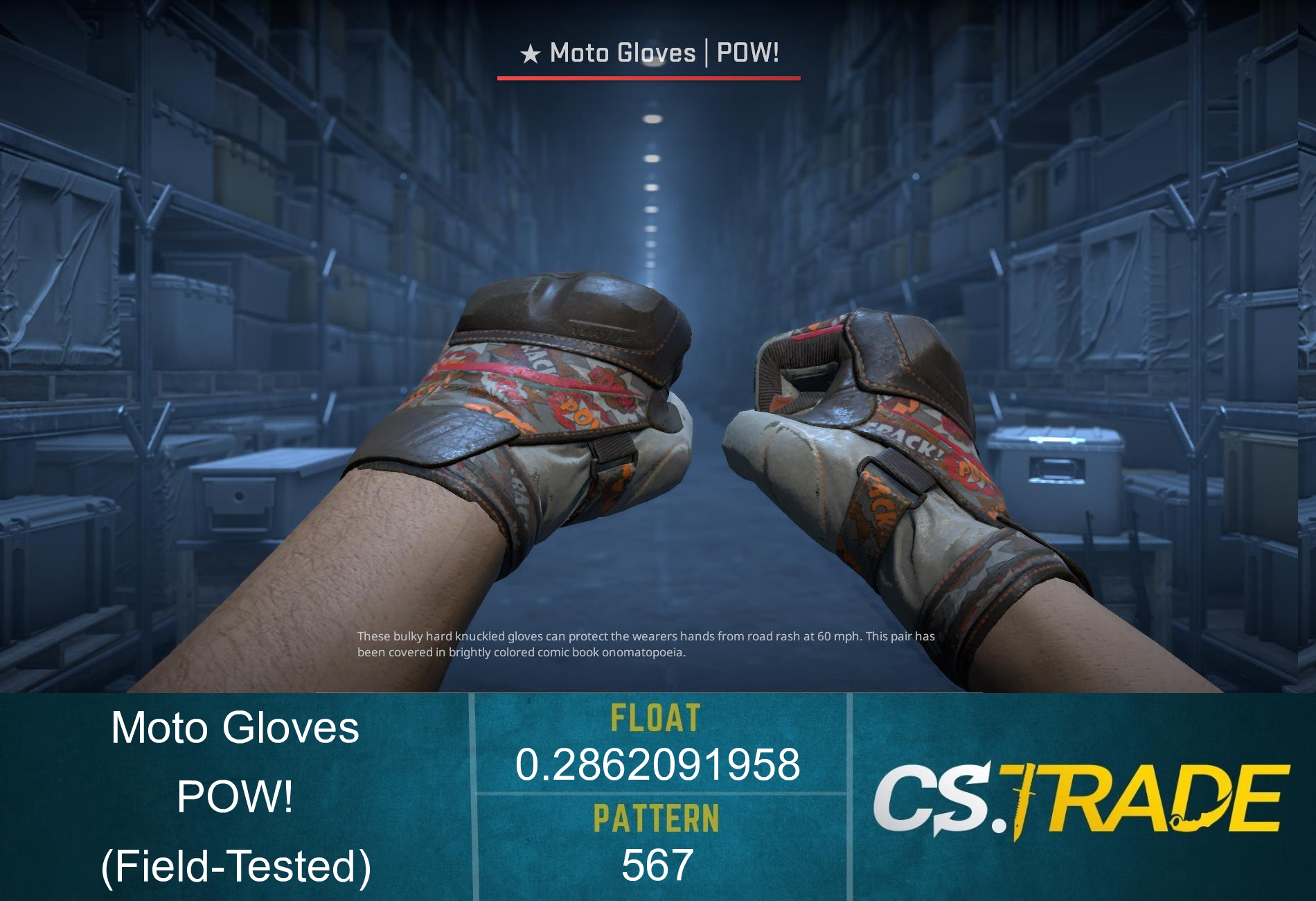 ★ Moto Gloves | POW! (Field-Tested) Screenshot