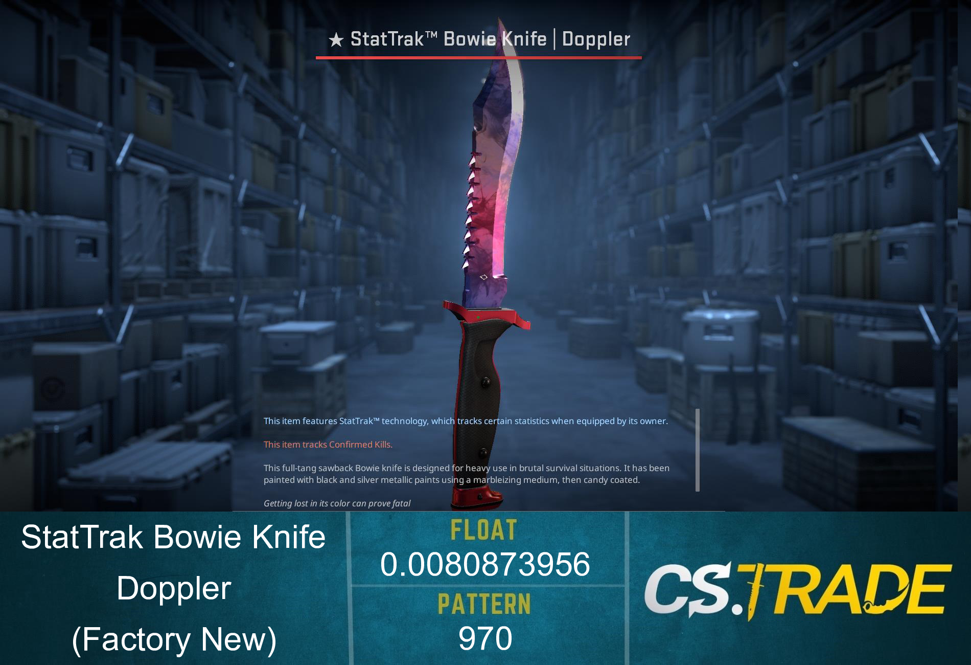 ★ Bowie Knife | Doppler Phase 1 (Factory New) Screenshot