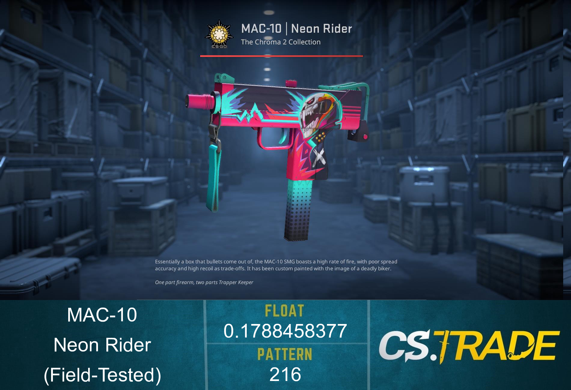 StatTrak™ MAC-10 | Neon Rider (Field-Tested) Screenshot