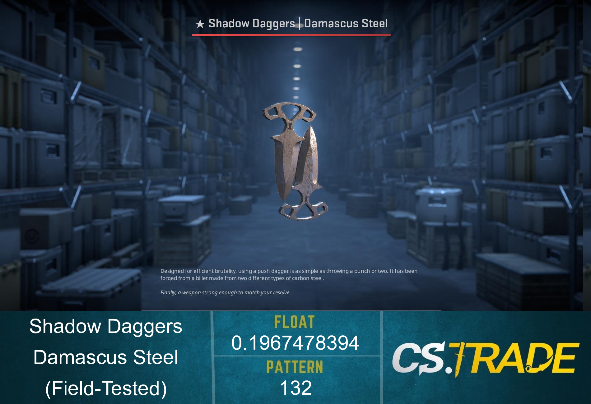 ★ Shadow Daggers | Damascus Steel (Field-Tested)