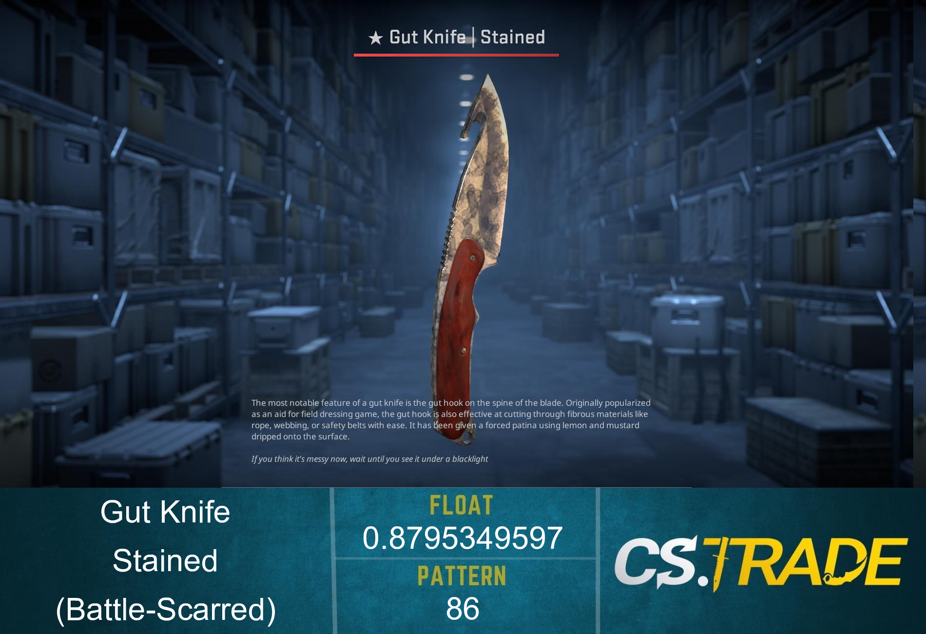 ★ Gut Knife | Stained (Battle-Scarred)
