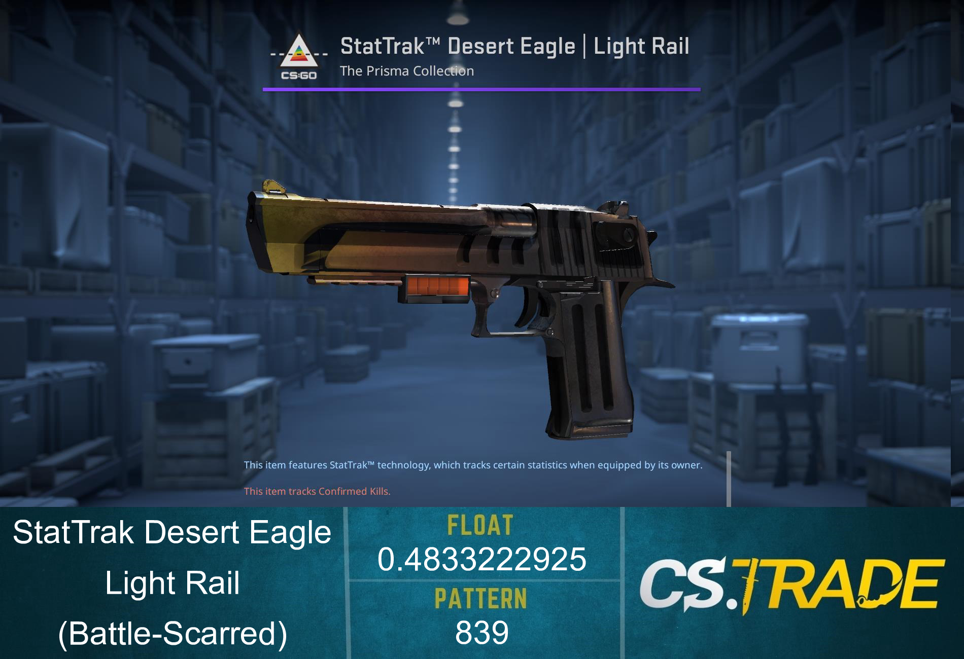 Desert Eagle | Light Rail (Battle-Scarred) Screenshot
