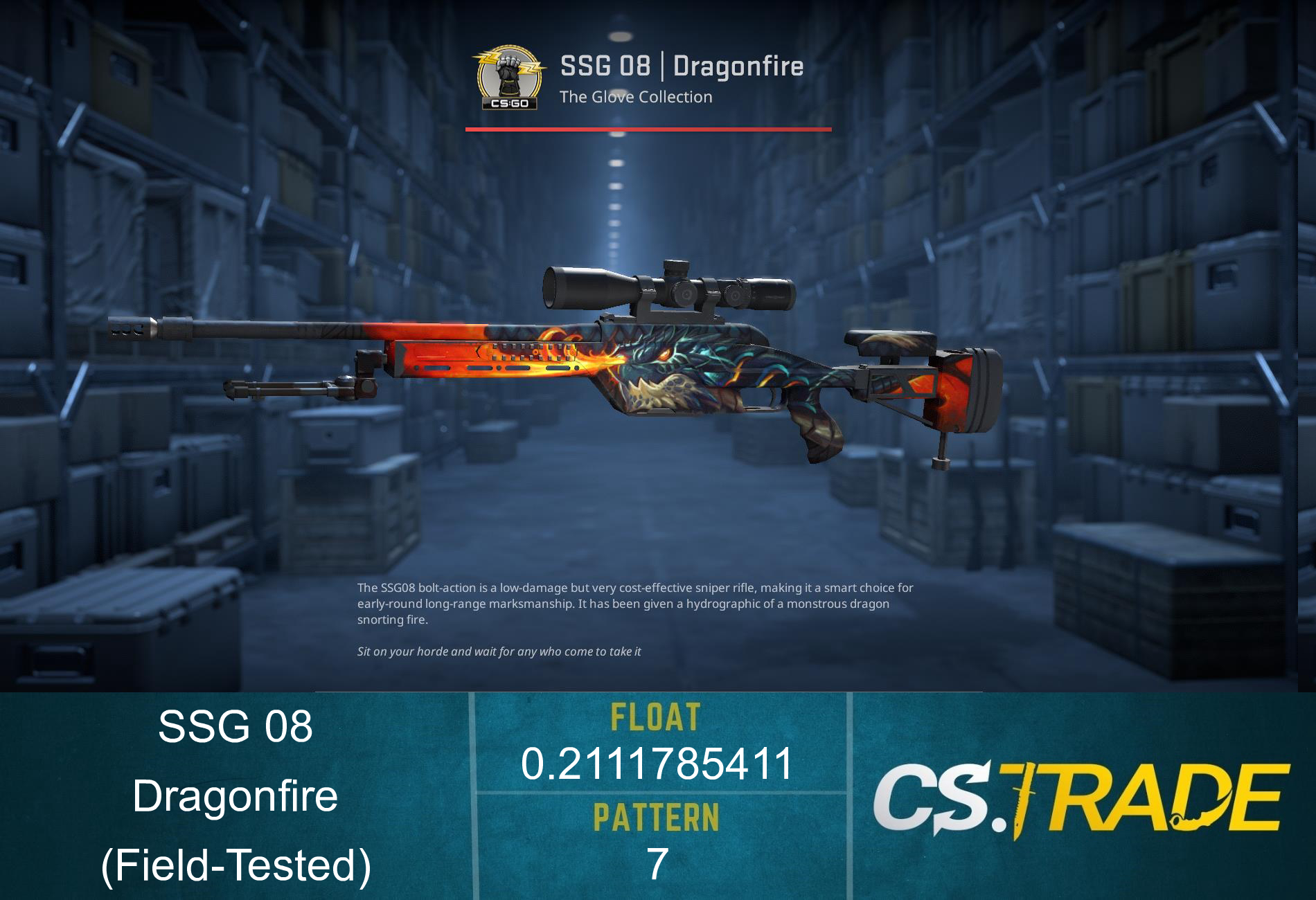 SSG 08 | Dragonfire (Field-Tested) Screenshot