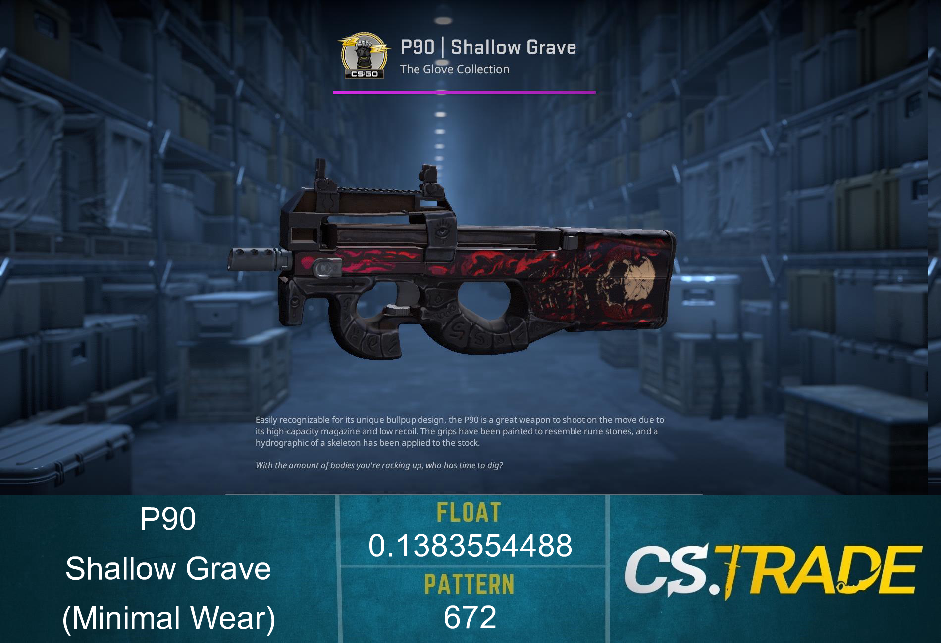 P90 | Shallow Grave (Minimal Wear) Screenshot