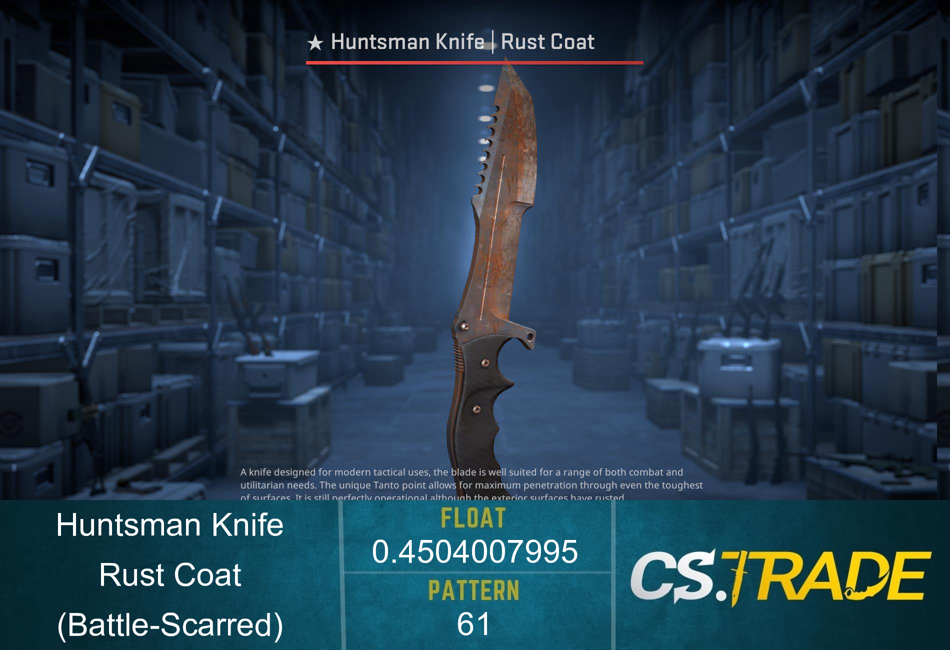 ★ Huntsman Knife | Rust Coat (Battle-Scarred) Screenshot