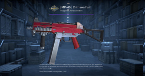 UMP-45 | Crimson Foil (Minimal Wear) Screenshot