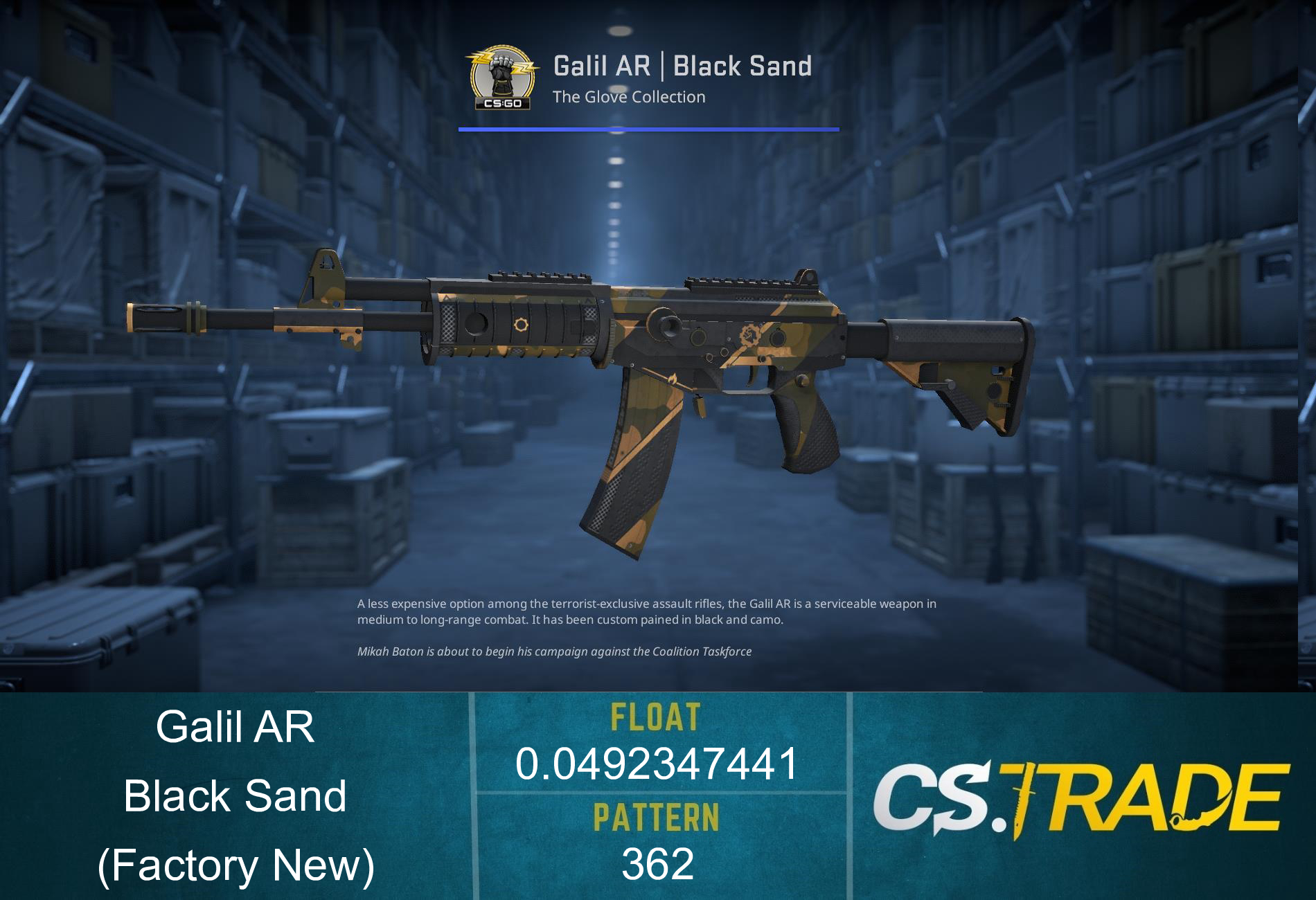 Galil AR | Black Sand (Factory New) Screenshot