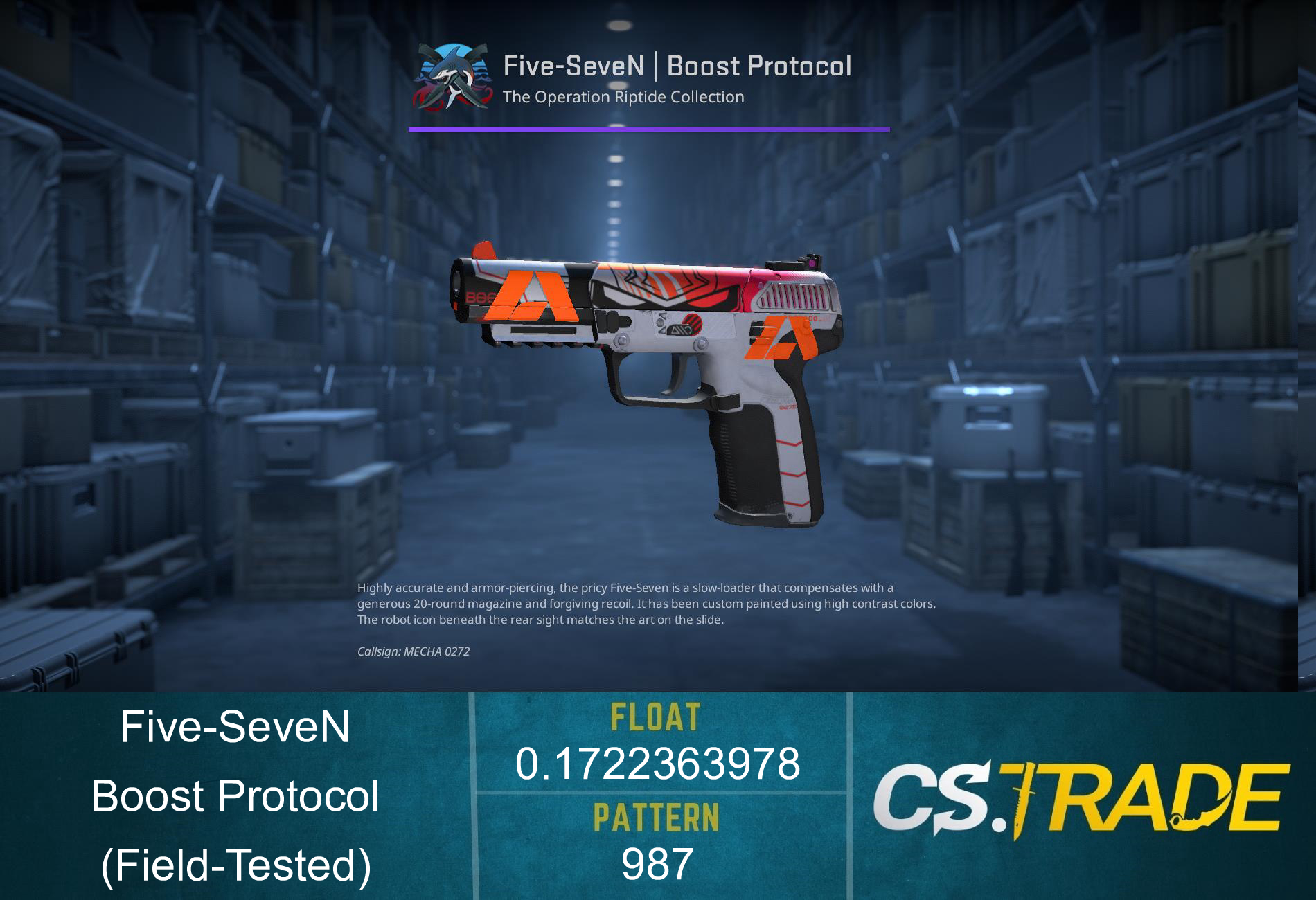 StatTrak™ Five-SeveN | Boost Protocol (Field-Tested) Screenshot