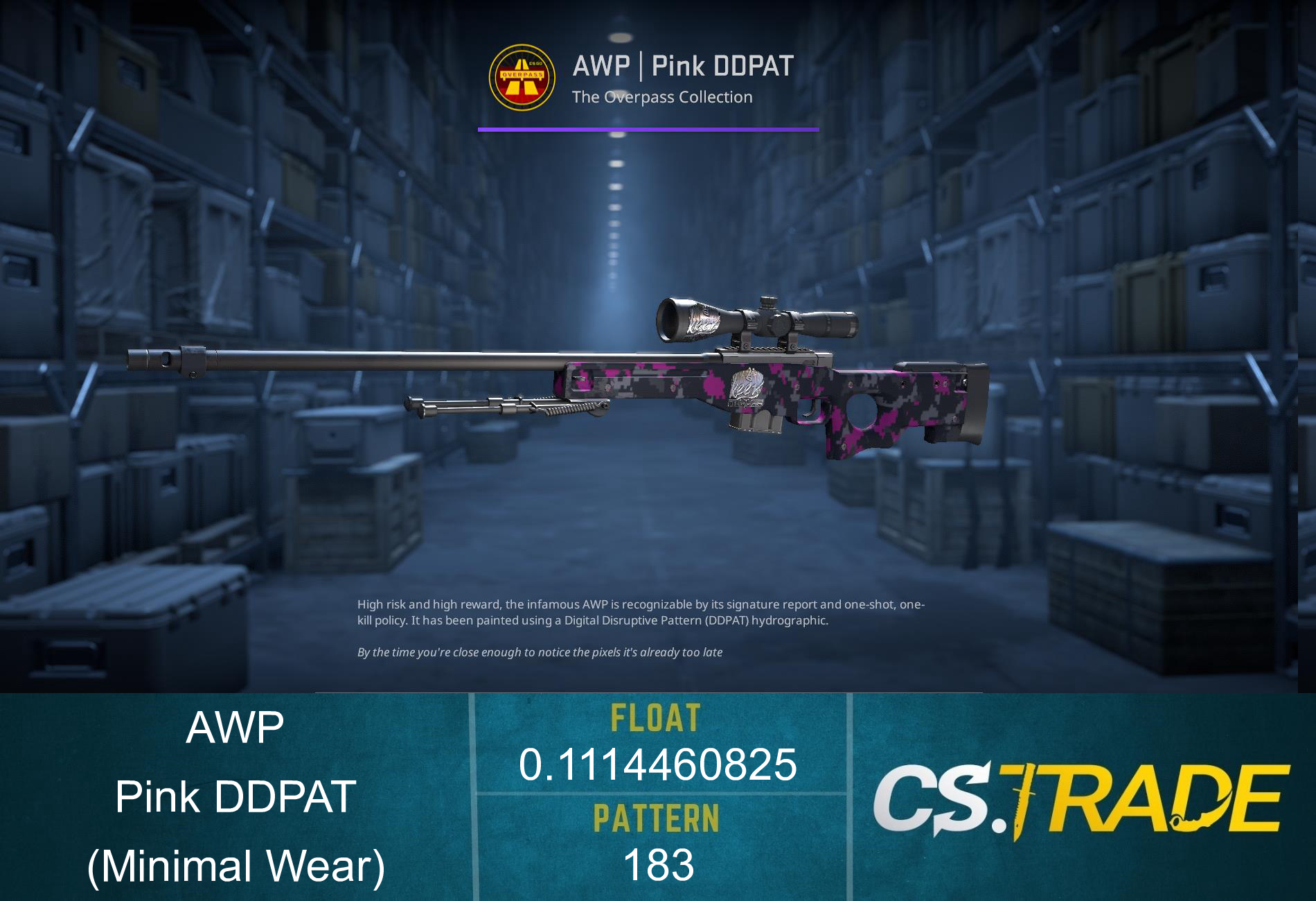 Souvenir AWP | Pink DDPAT (Minimal Wear) Screenshot