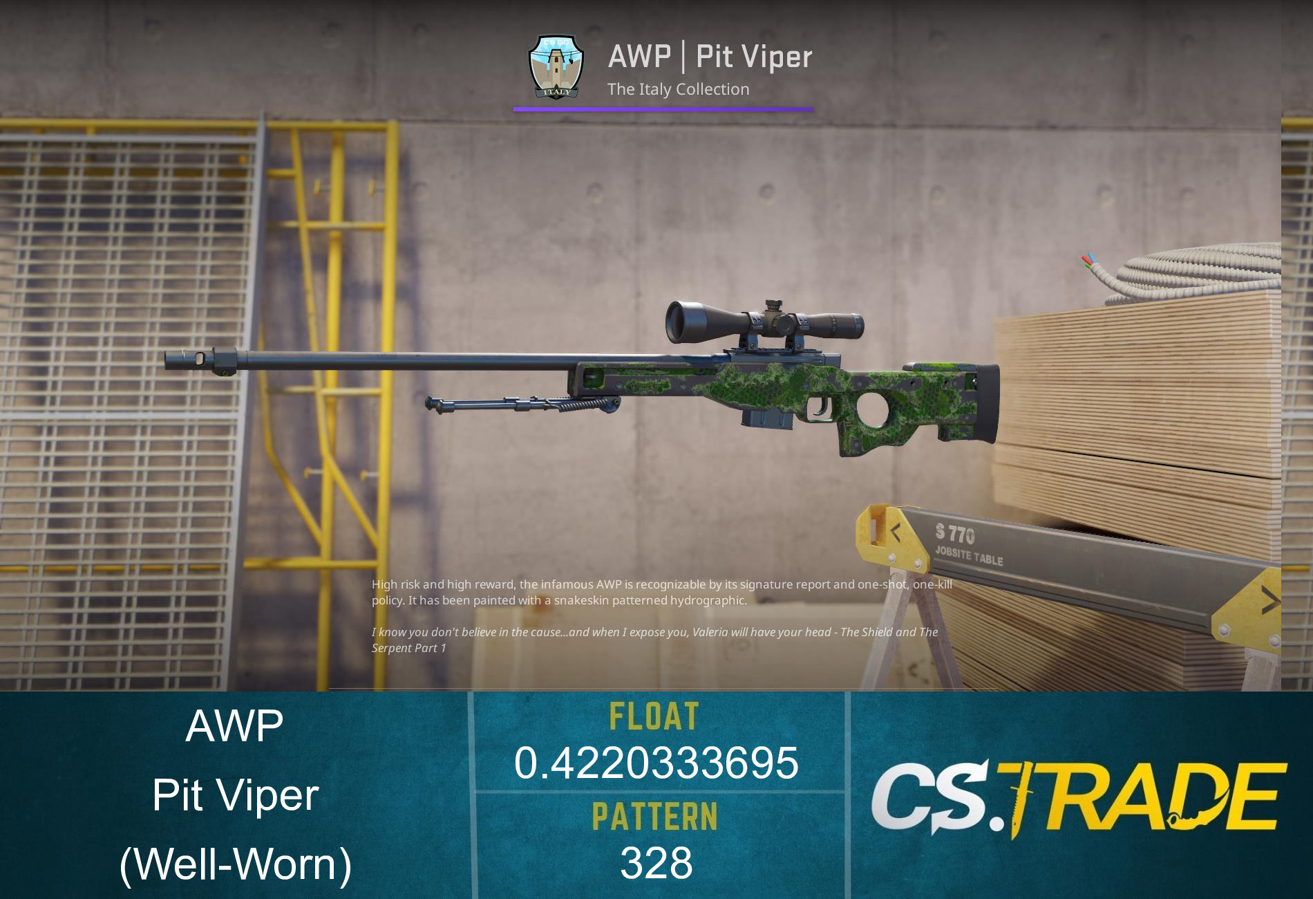 AWP | Pit Viper (Well-Worn) Screenshot