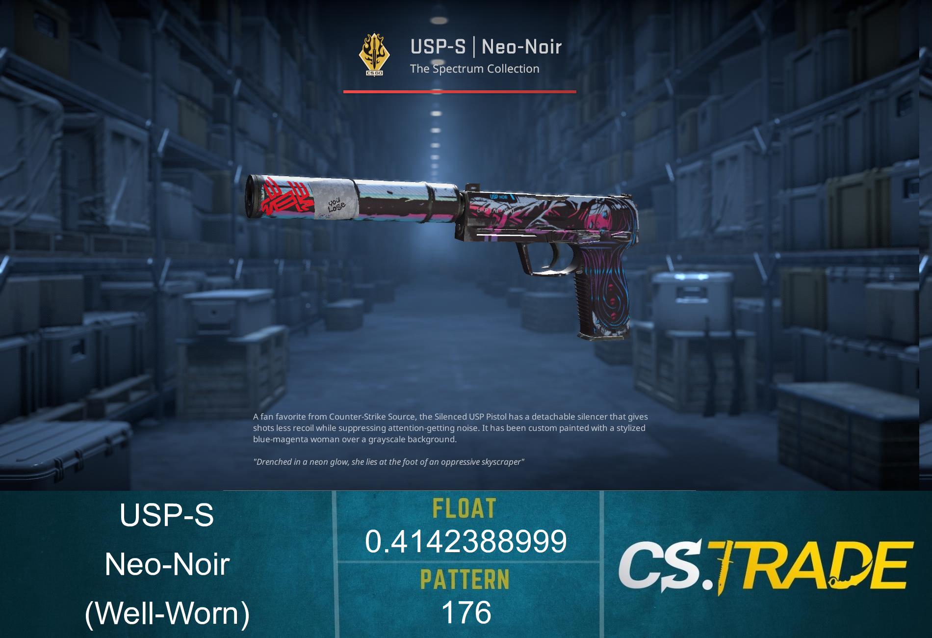 USP-S | Neo-Noir (Well-Worn) Screenshot
