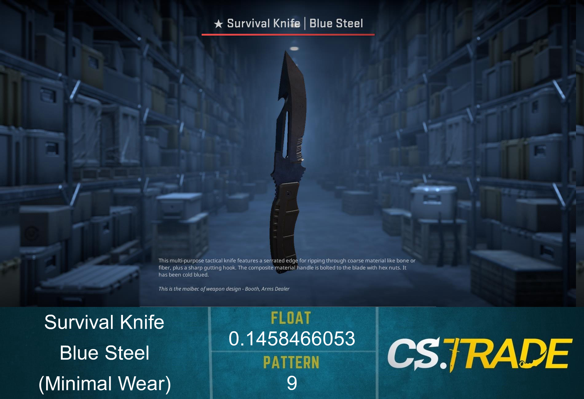 ★ Survival Knife | Blue Steel (Factory New) Screenshot