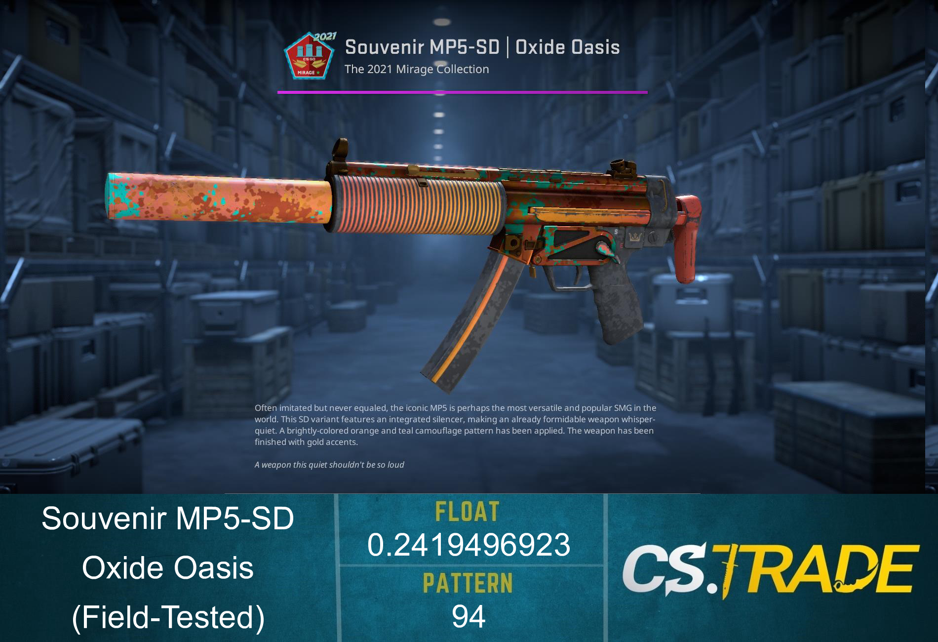 MP5-SD | Oxide Oasis (Battle-Scarred) Screenshot