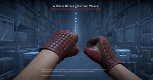 ★ Driver Gloves | Crimson Weave (Battle-Scarred) Screenshot