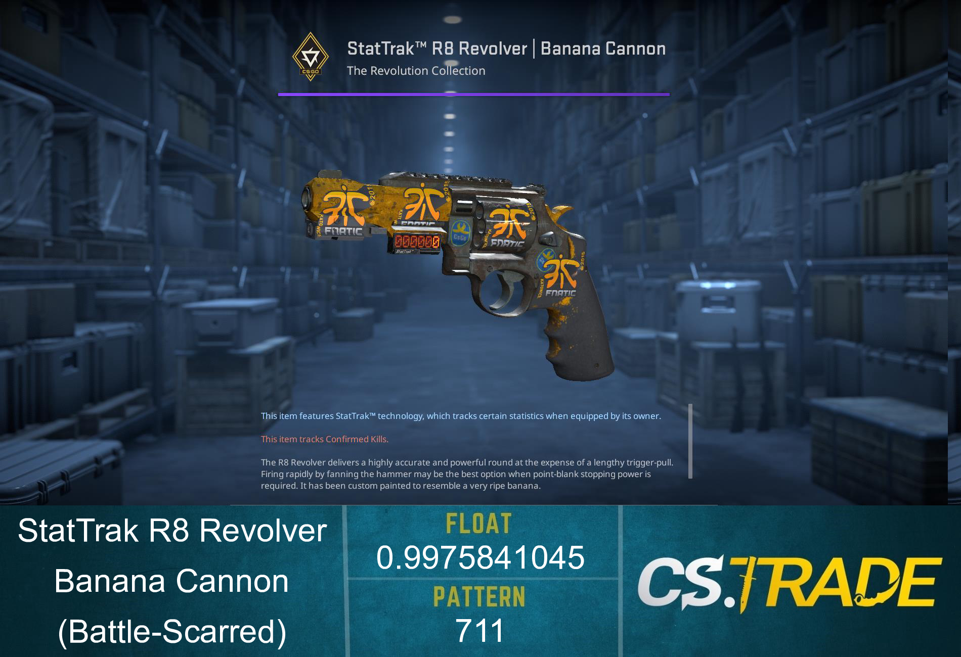 R8 Revolver | Banana Cannon (Battle-Scarred) Screenshot