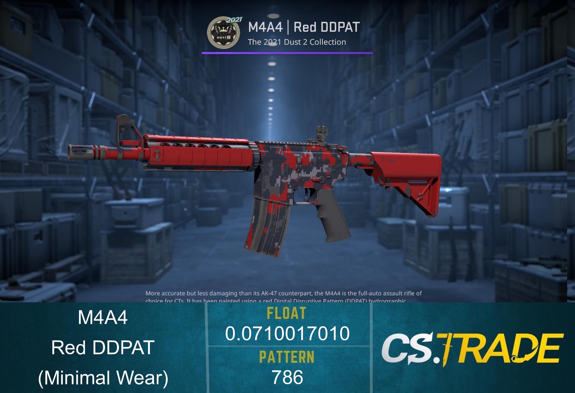 M4A4 | Red DDPAT (Minimal Wear) Screenshot
