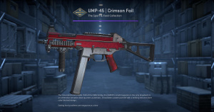 UMP-45 | Crimson Foil (Battle-Scarred) Screenshot