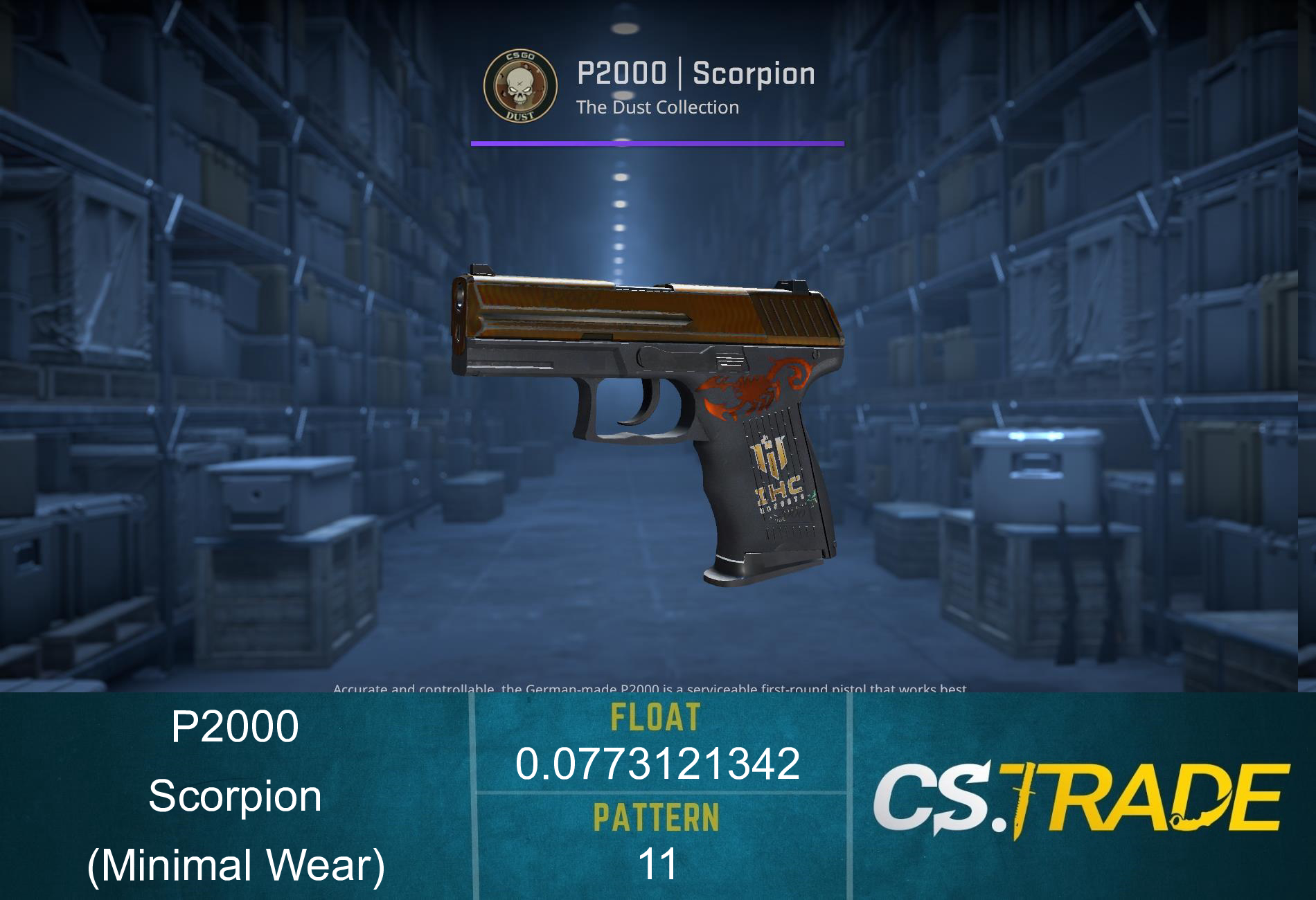 P2000 | Scorpion (Minimal Wear) Screenshot