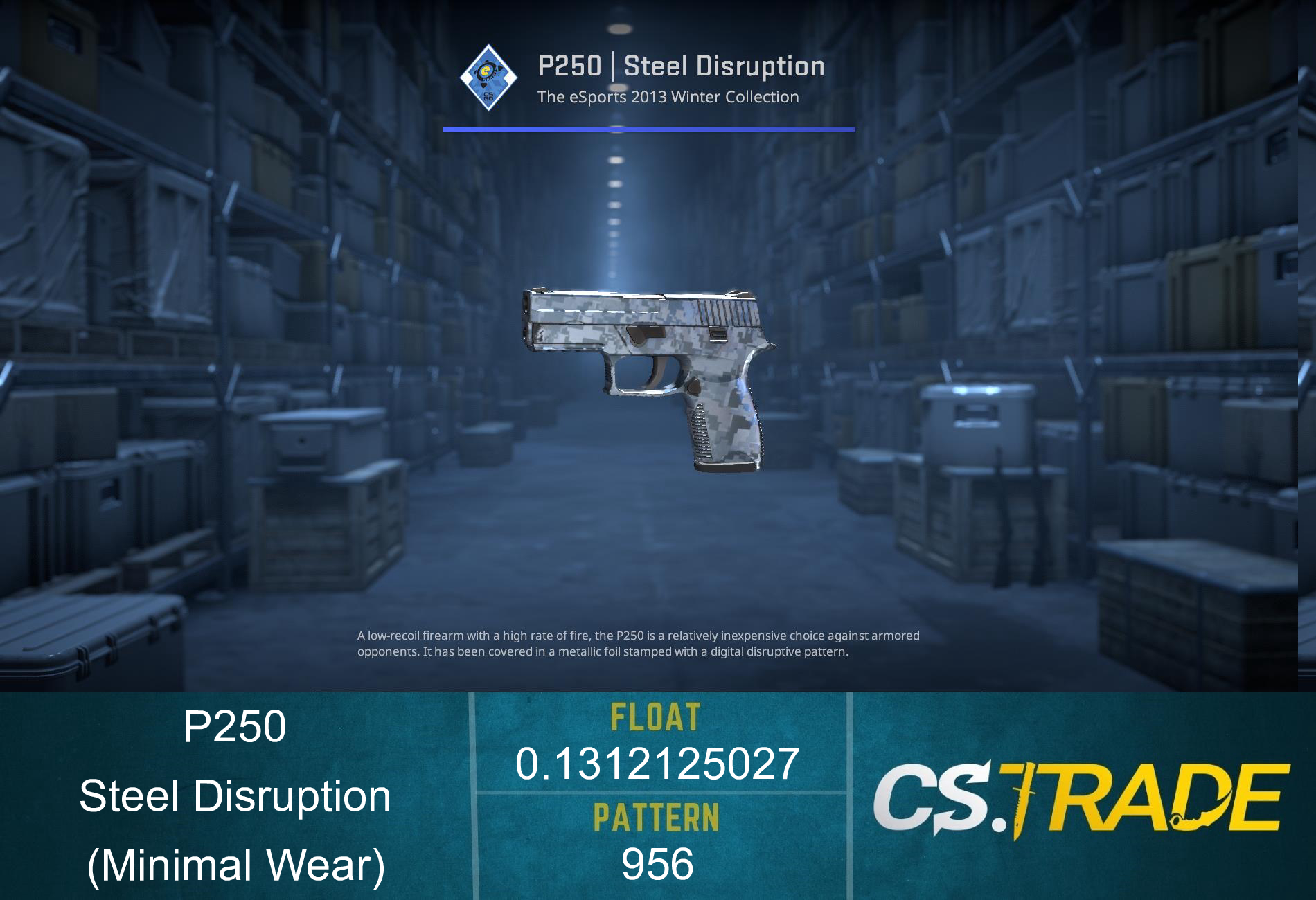 StatTrak™ P250 | Steel Disruption (Minimal Wear) Screenshot
