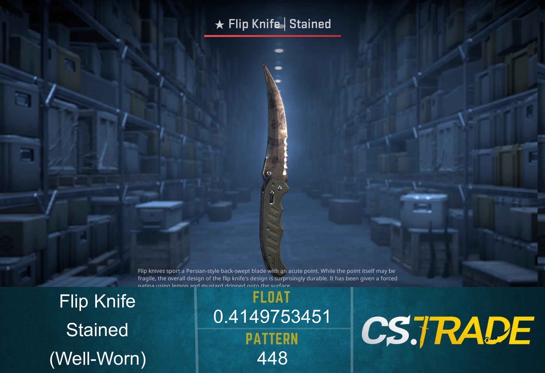 ★ Flip Knife | Stained (Well-Worn) Screenshot