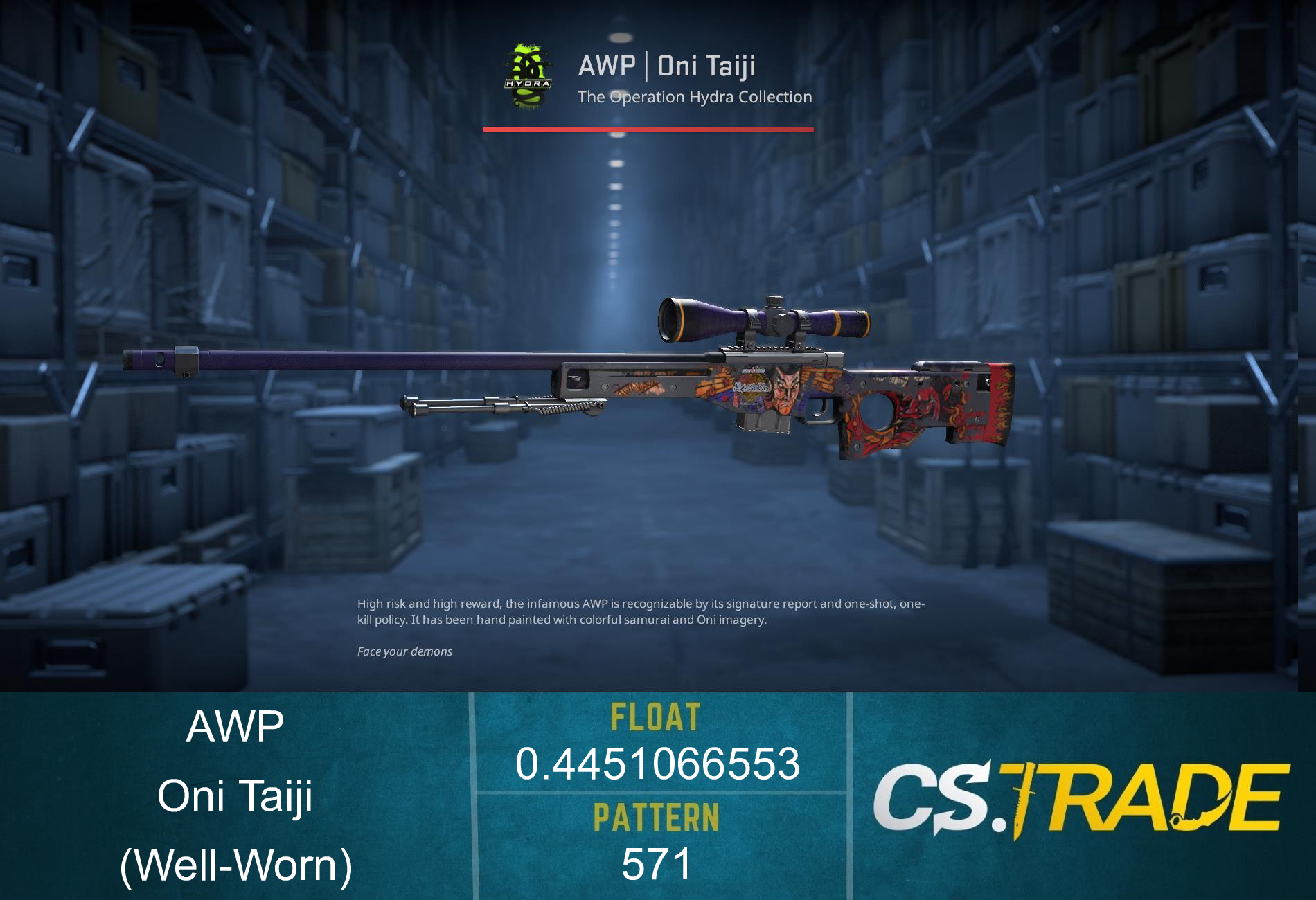 AWP | Oni Taiji (Well-Worn) Screenshot