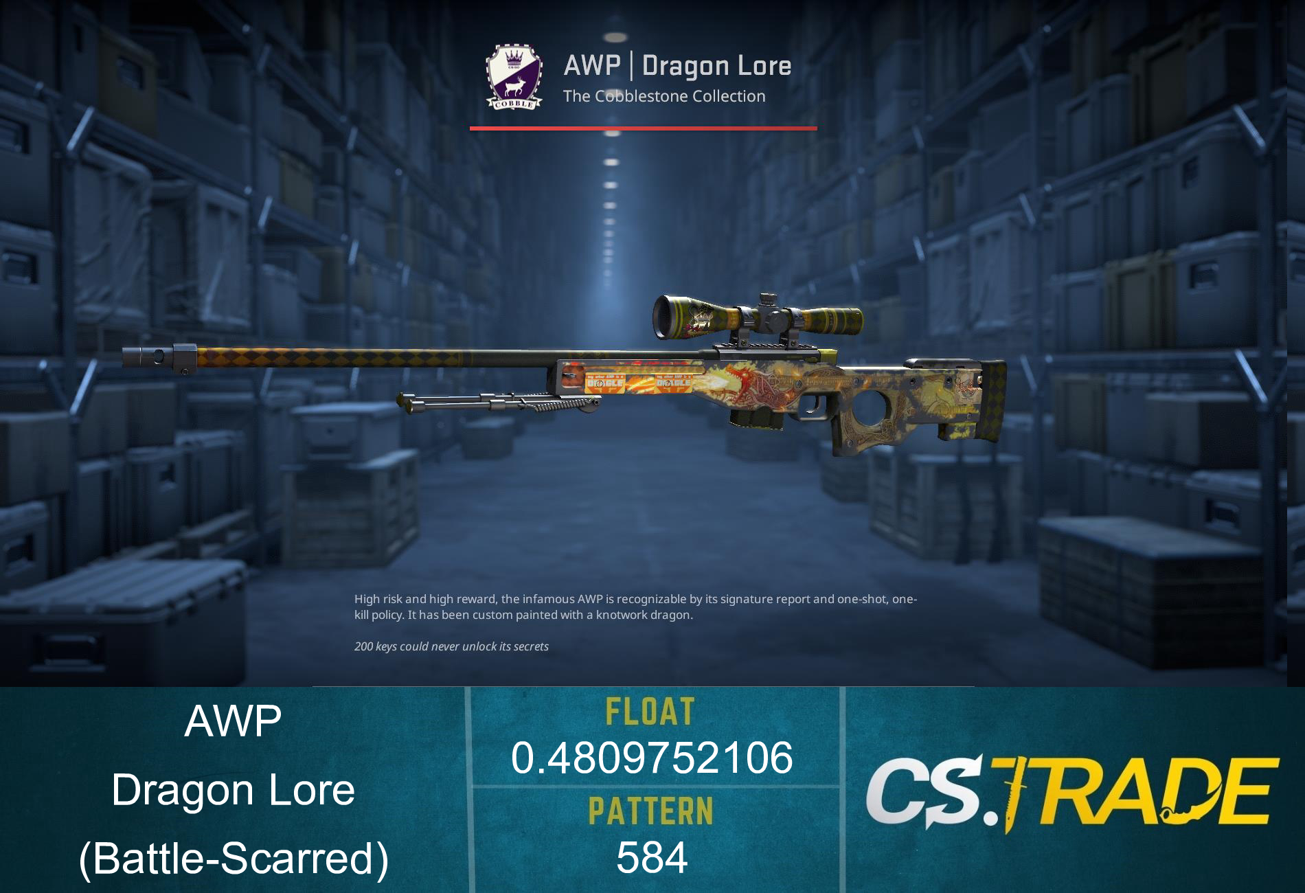 Souvenir AWP | Dragon Lore (Battle-Scarred) Screenshot