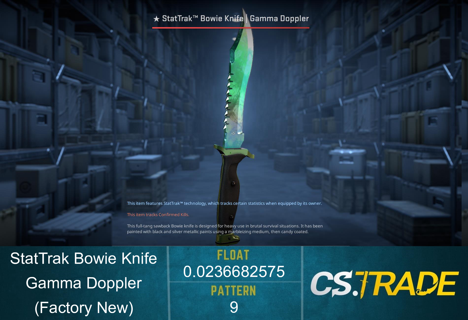 ★ Bowie Knife | Gamma Doppler Phase 2 (Factory New) Screenshot
