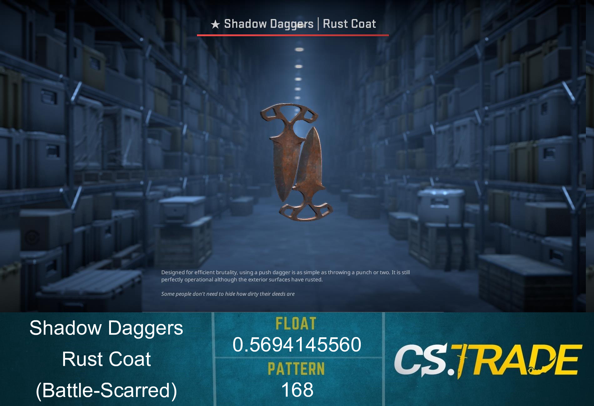 ★ Shadow Daggers | Rust Coat (Battle-Scarred) Screenshot