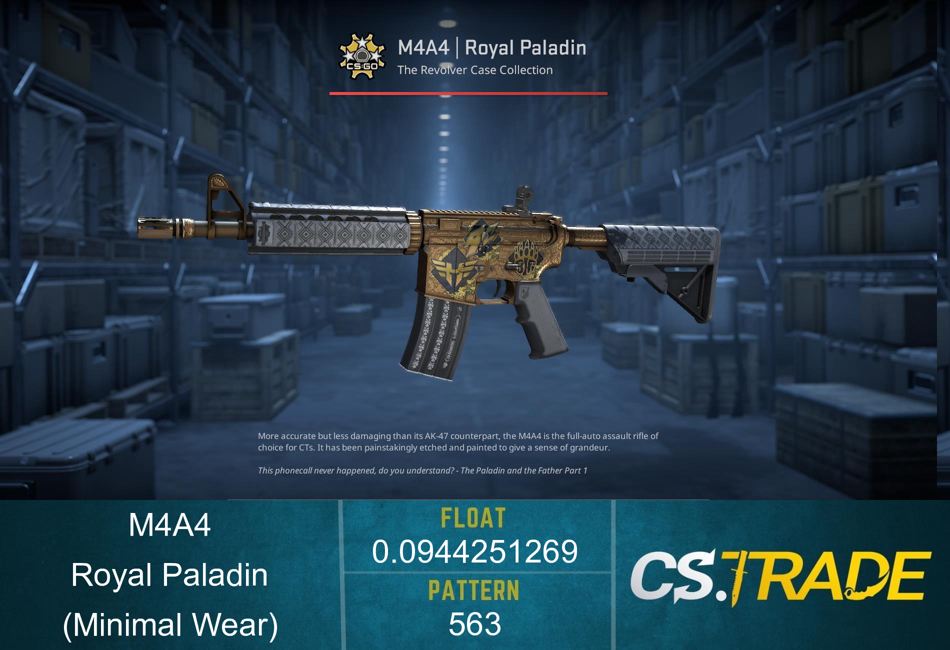 StatTrak™ M4A4 | Royal Paladin (Minimal Wear) Screenshot
